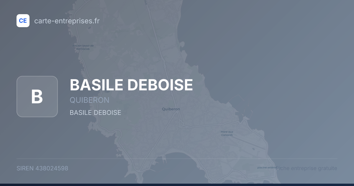 BASILE DEBOISE — 438024598 — fiche entreprise
