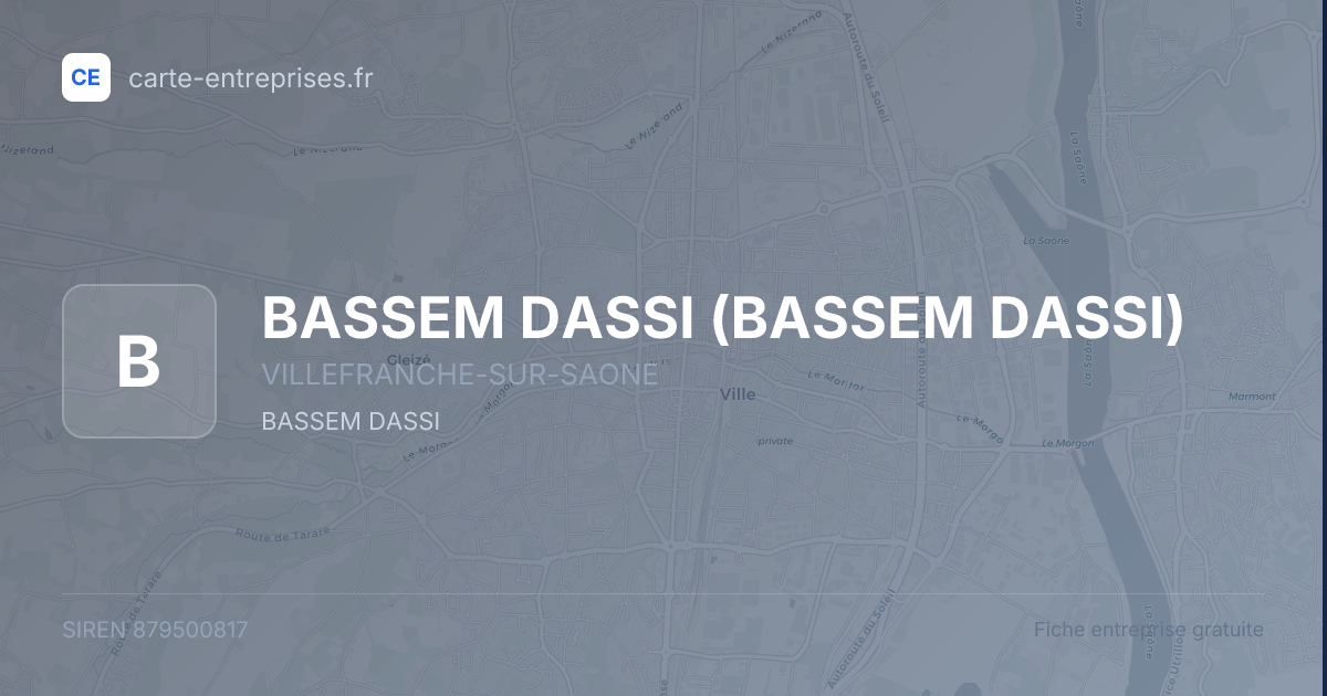 BASSEM DASSI — 879500817 — fiche entreprise