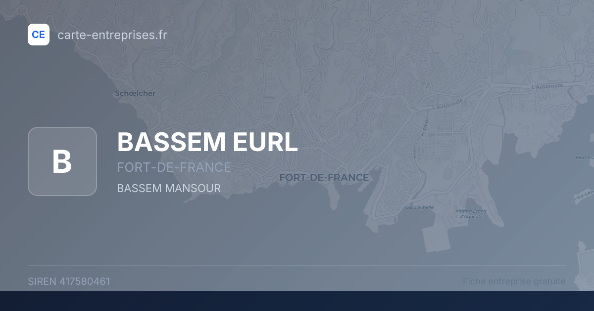BASSEM EURL — 417580461 — fiche entreprise