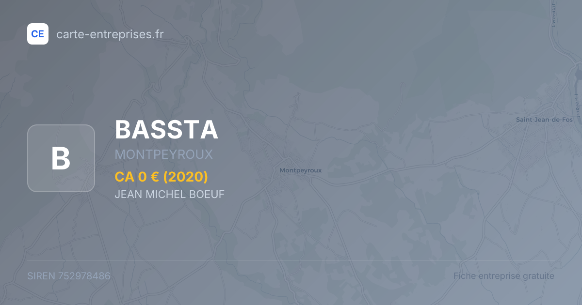 BASSTA — 752978486 — fiche entreprise