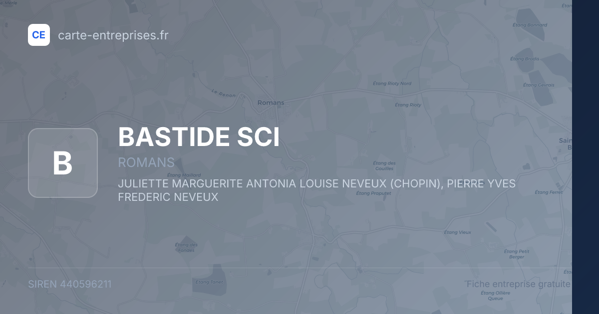 BASTIDE SCI — 440596211 — fiche entreprise