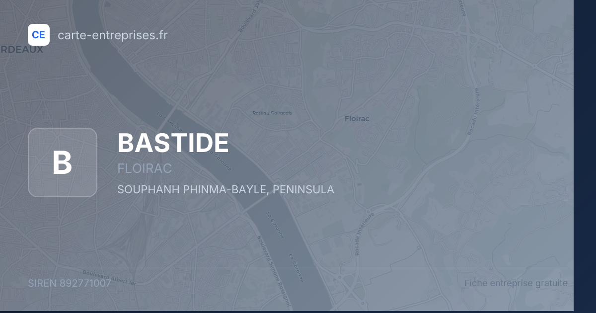BASTIDE — 892771007 — fiche entreprise