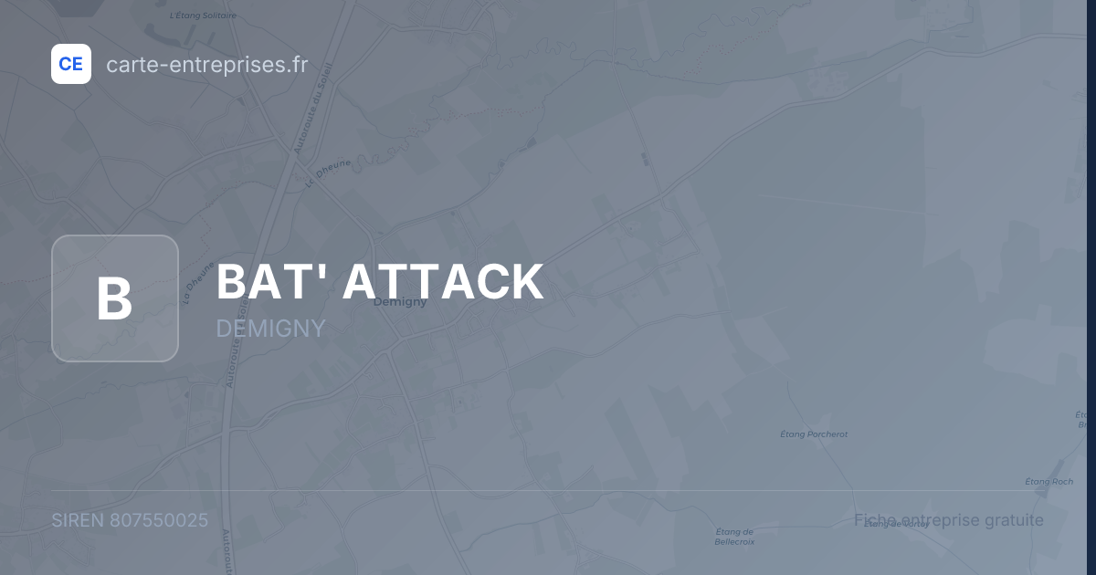 BAT' ATTACK — 807550025 — fiche entreprise