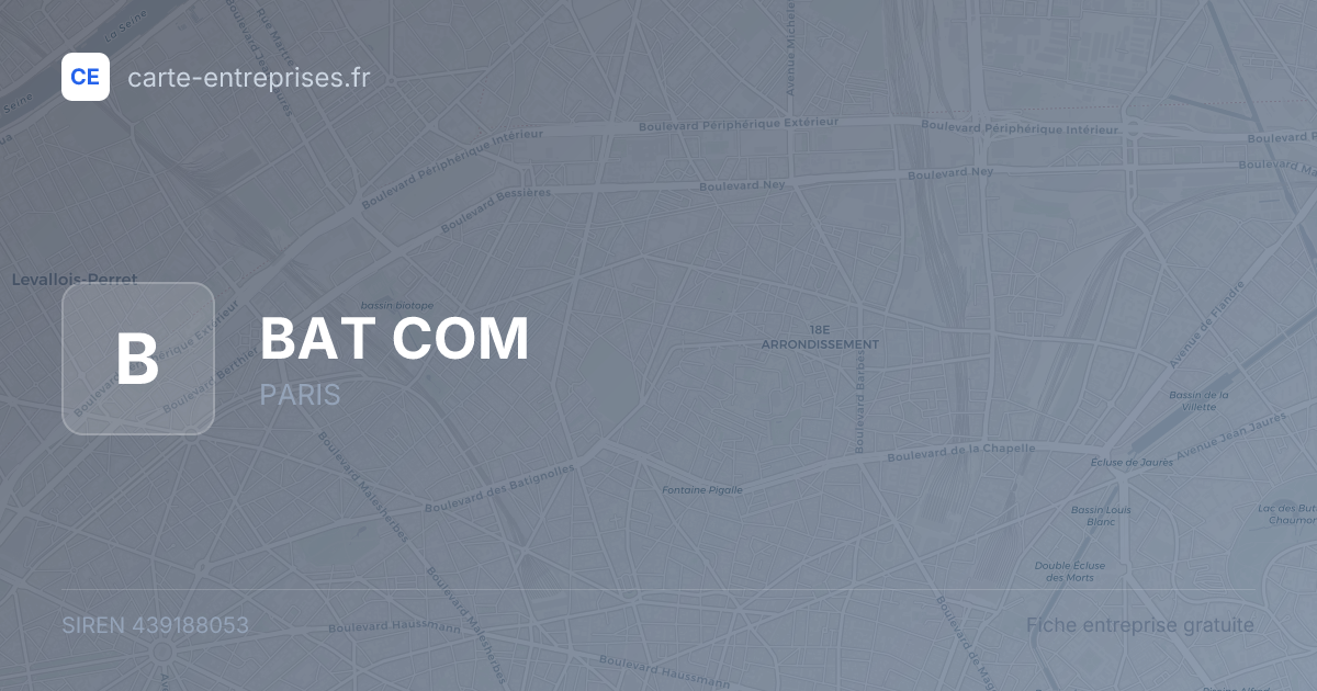 BAT COM — 439188053 — fiche entreprise