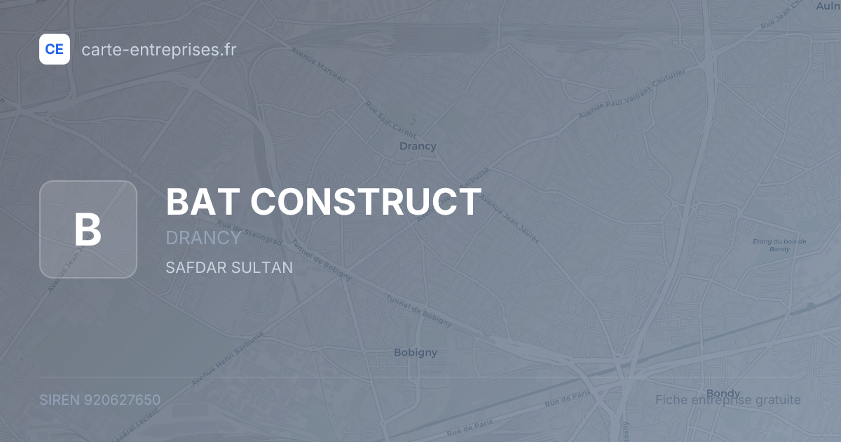 BAT CONSTRUCT — 920627650 — fiche entreprise