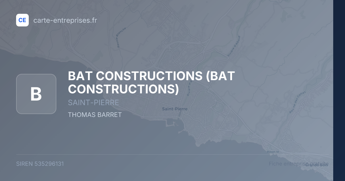BAT CONSTRUCTIONS — 535296131 — fiche entreprise