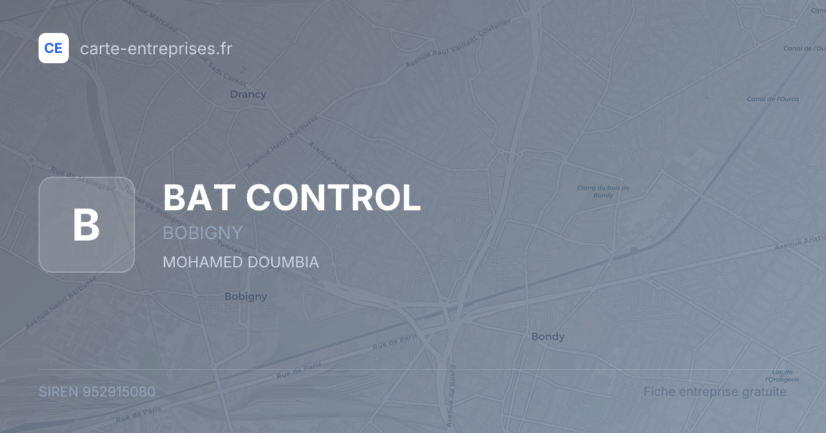 BAT CONTROL — 952915080 — fiche entreprise