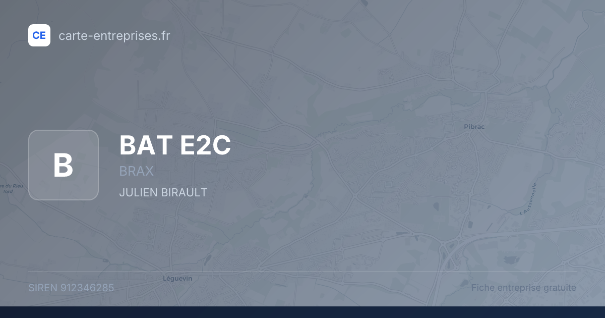 BAT E2C — 912346285 — fiche entreprise