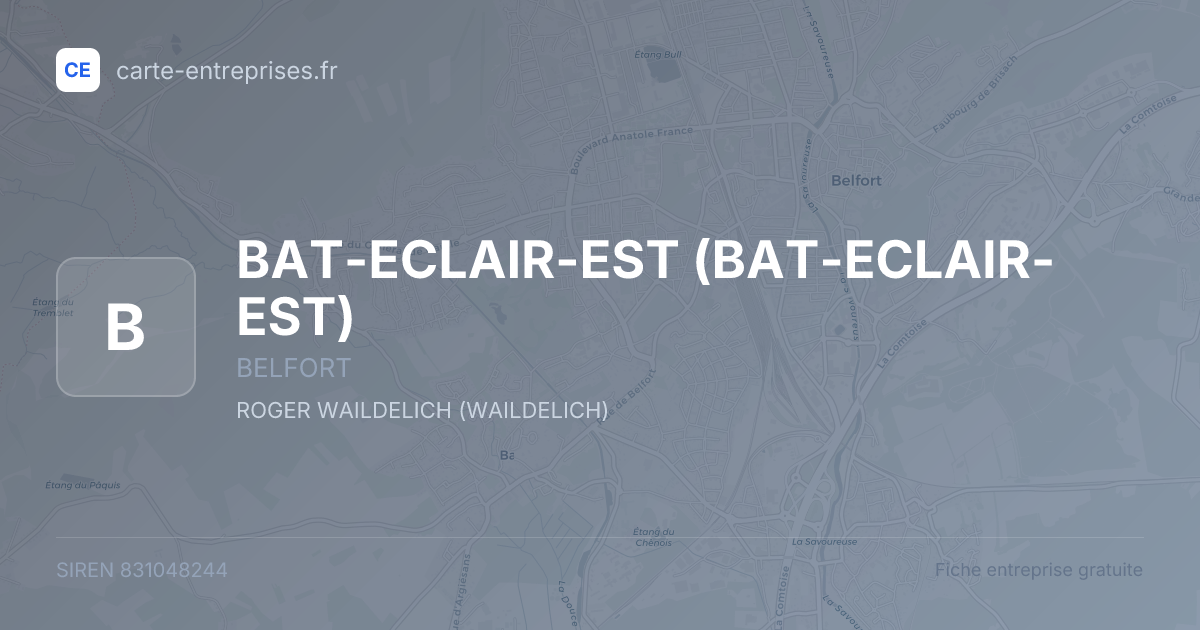 BAT-ECLAIR-EST — 831048244 — fiche entreprise