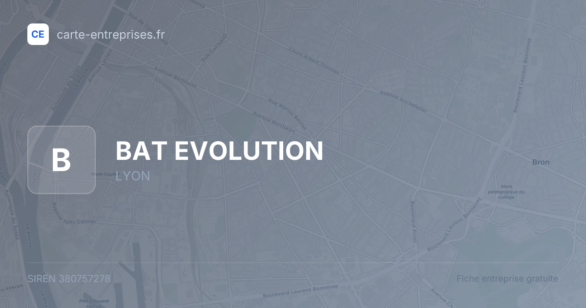 BAT EVOLUTION — 380757278 — fiche entreprise