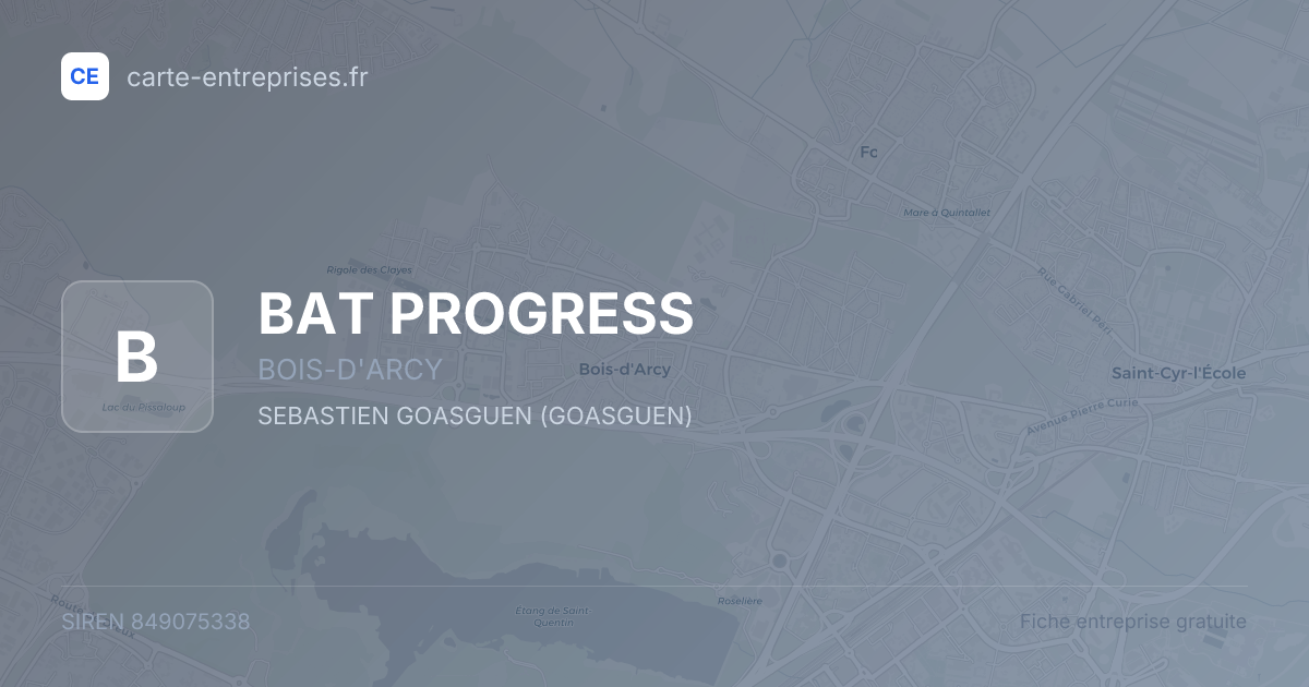 BAT PROGRESS — 849075338 — fiche entreprise