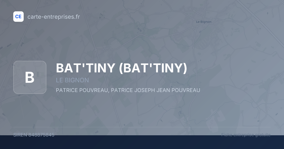 BAT'TINY — 848875845 — fiche entreprise