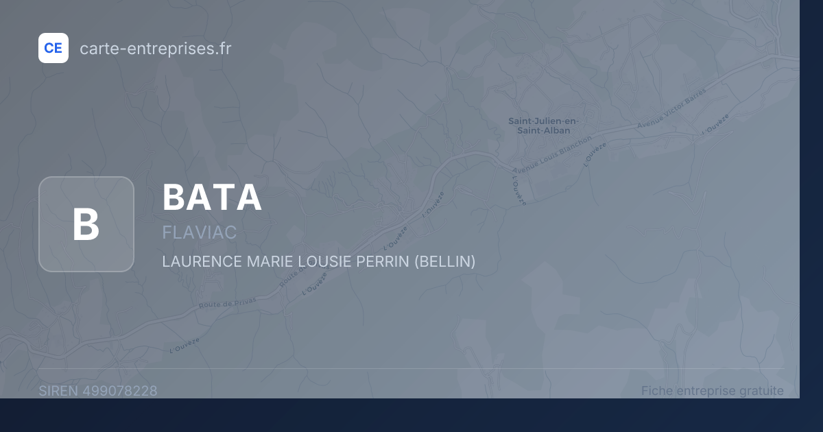 BATA — 499078228 — fiche entreprise