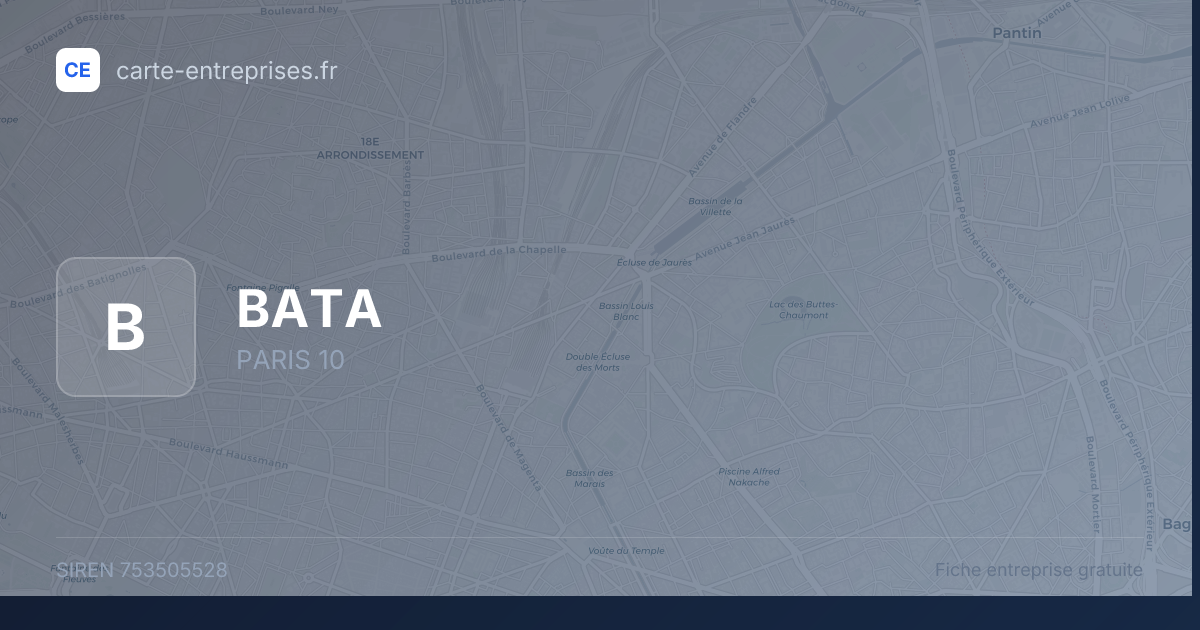 BATA — 753505528 — fiche entreprise