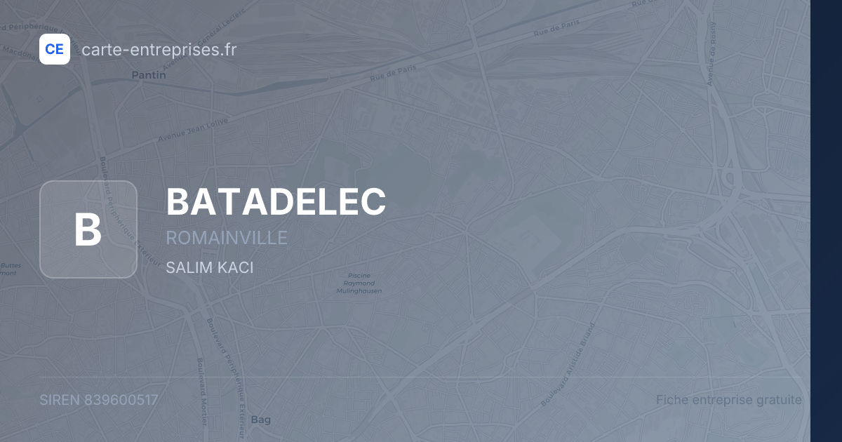 BATADELEC — 839600517 — fiche entreprise