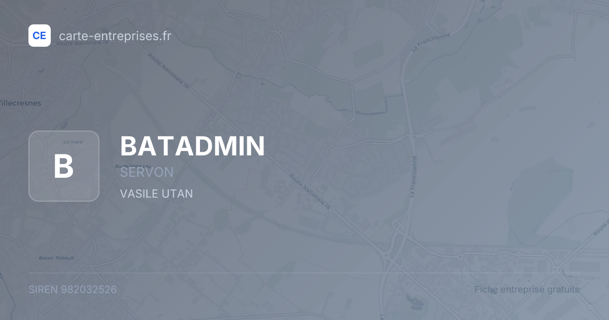 BATADMIN — 982032526 — fiche entreprise