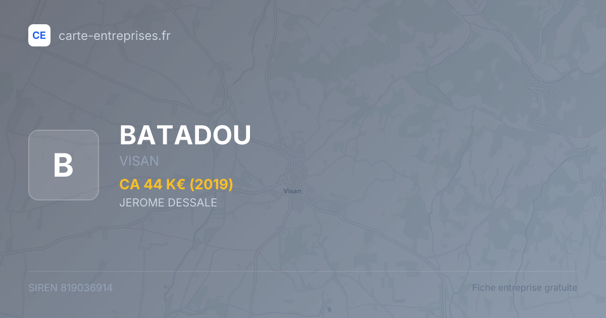BATADOU — 819036914 — fiche entreprise