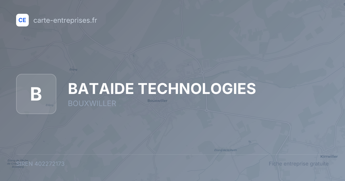BATAIDE TECHNOLOGIES — 402272173 — fiche entreprise