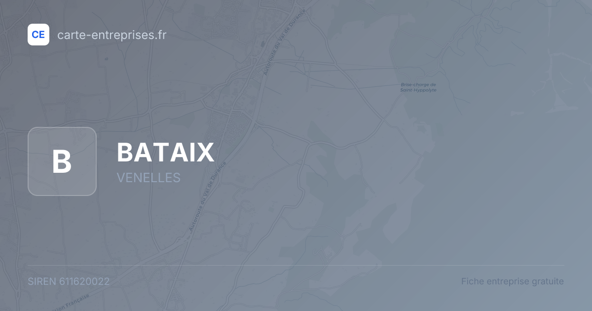 BATAIX — 611620022 — fiche entreprise
