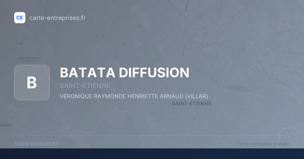 BATATA DIFFUSION — 803528587 — fiche entreprise