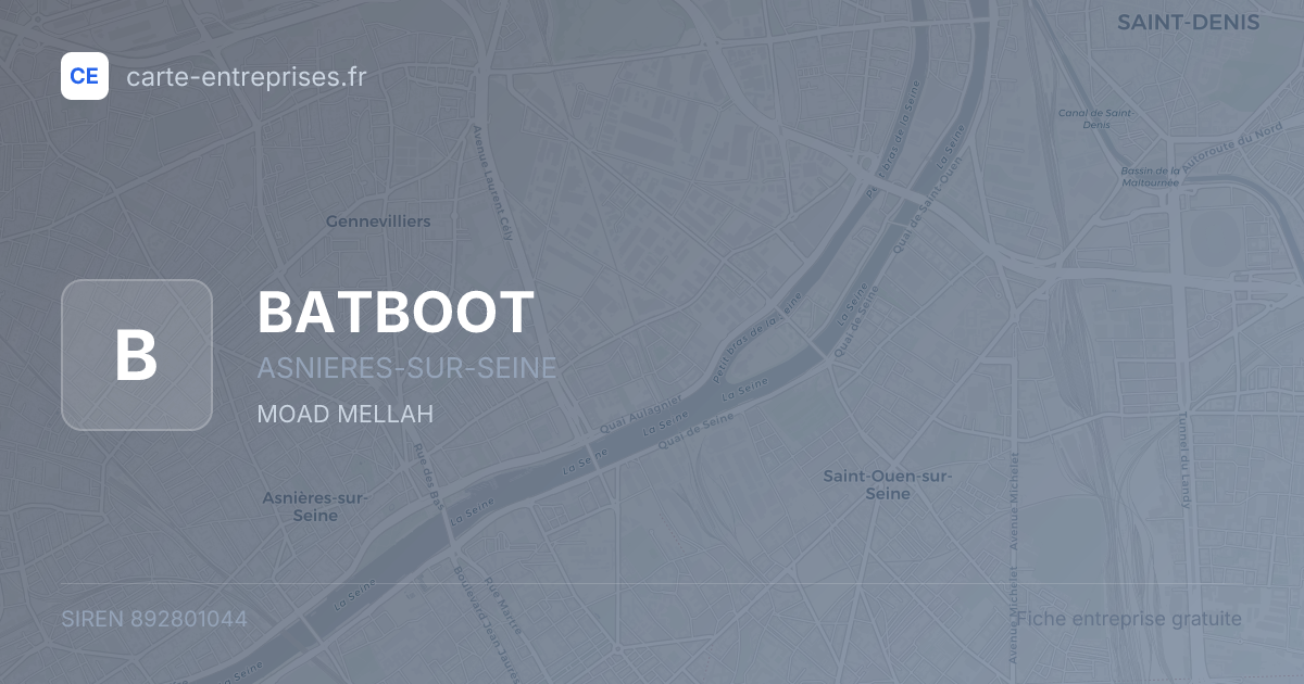 BATBOOT — 892801044 — fiche entreprise