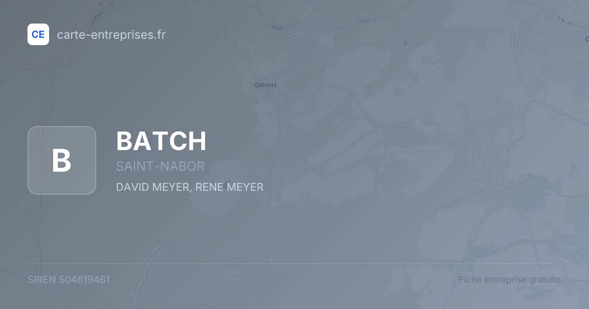 BATCH — 504619461 — fiche entreprise