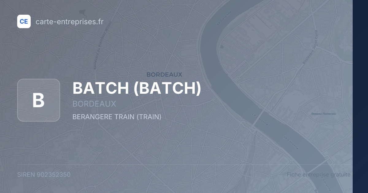 BATCH — 902352350 — fiche entreprise