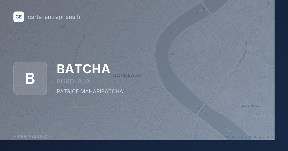 BATCHA — 840094171 — fiche entreprise