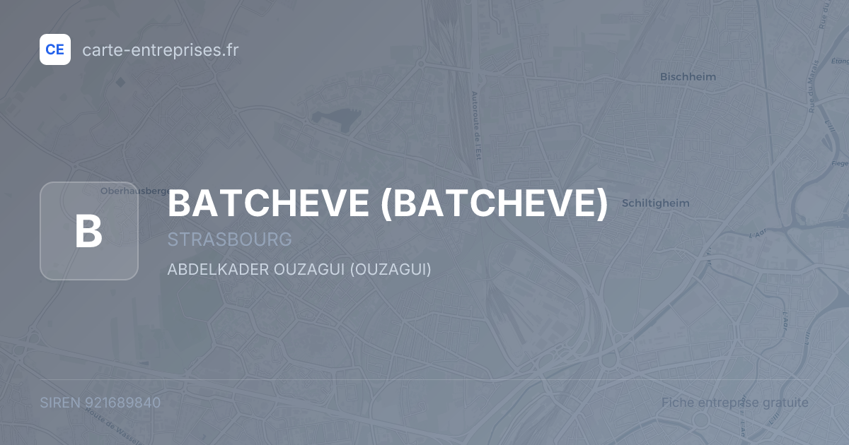 BATCHEVE (BATCHEVE) — 921689840 — fiche entreprise