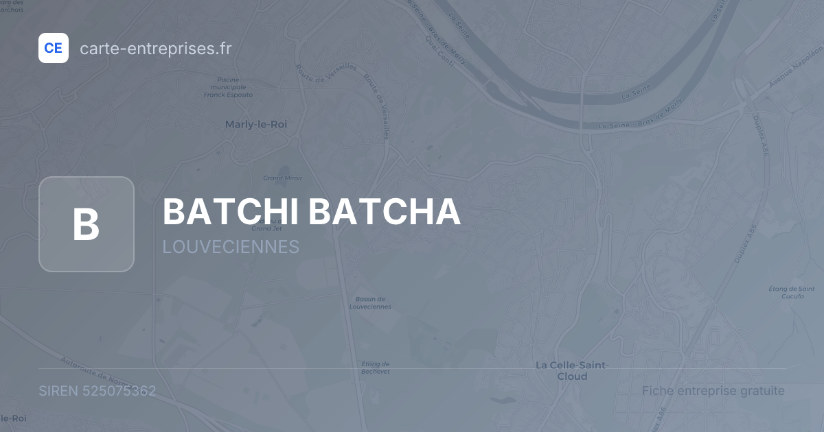 BATCHI BATCHA — 525075362 — fiche entreprise