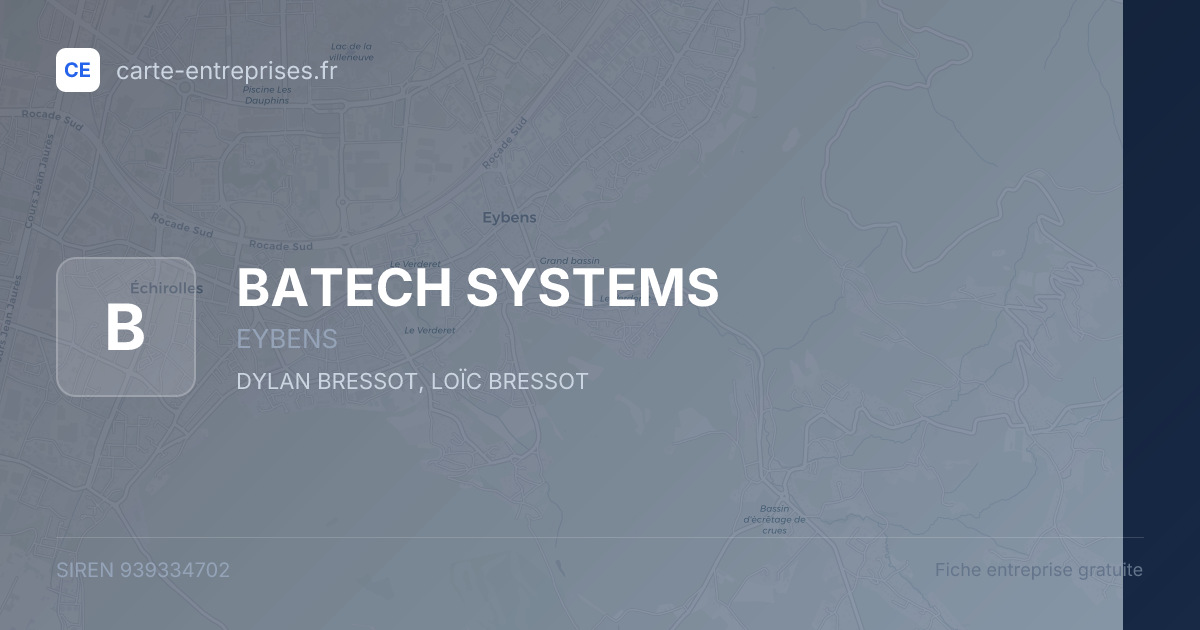 BATECH SYSTEMS — 939334702 — fiche entreprise