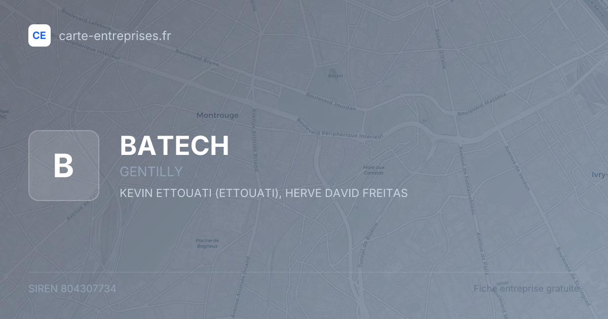 BATECH — 804307734 — fiche entreprise