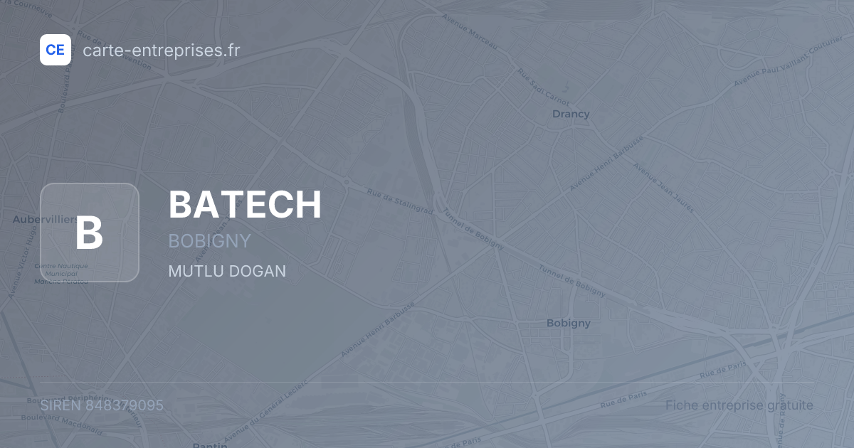 BATECH — 848379095 — fiche entreprise
