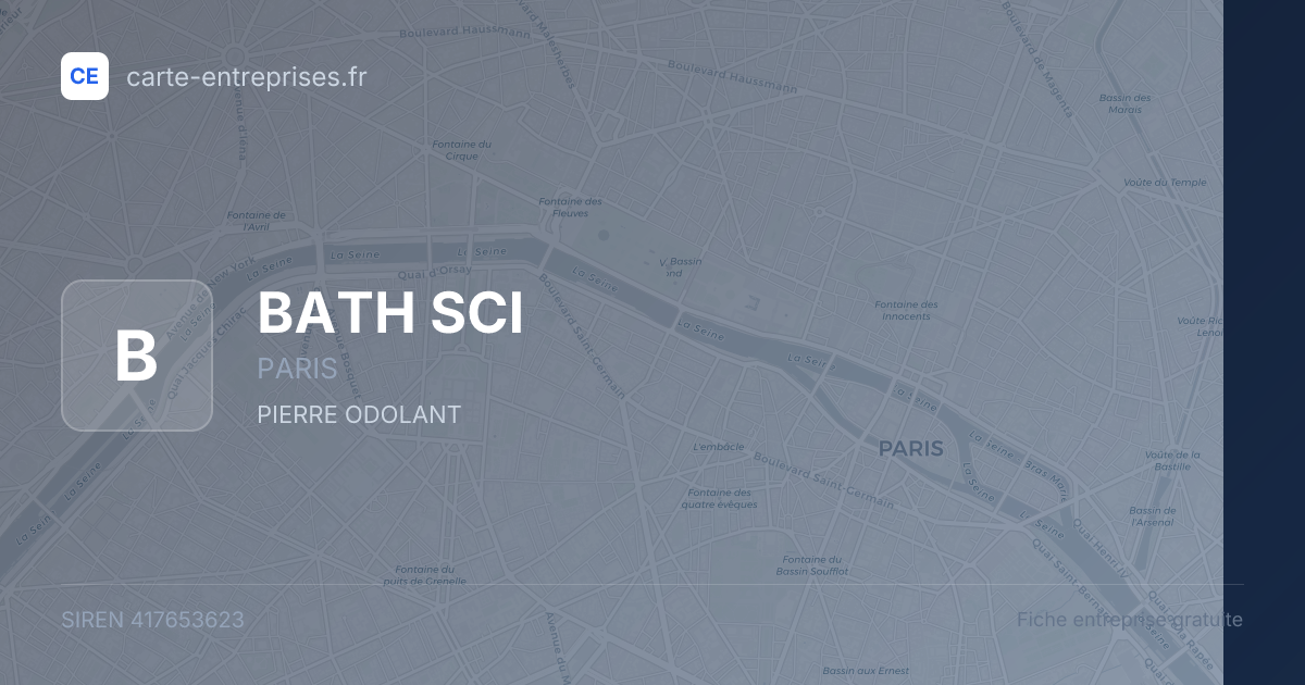 BATH SCI — 417653623 — fiche entreprise