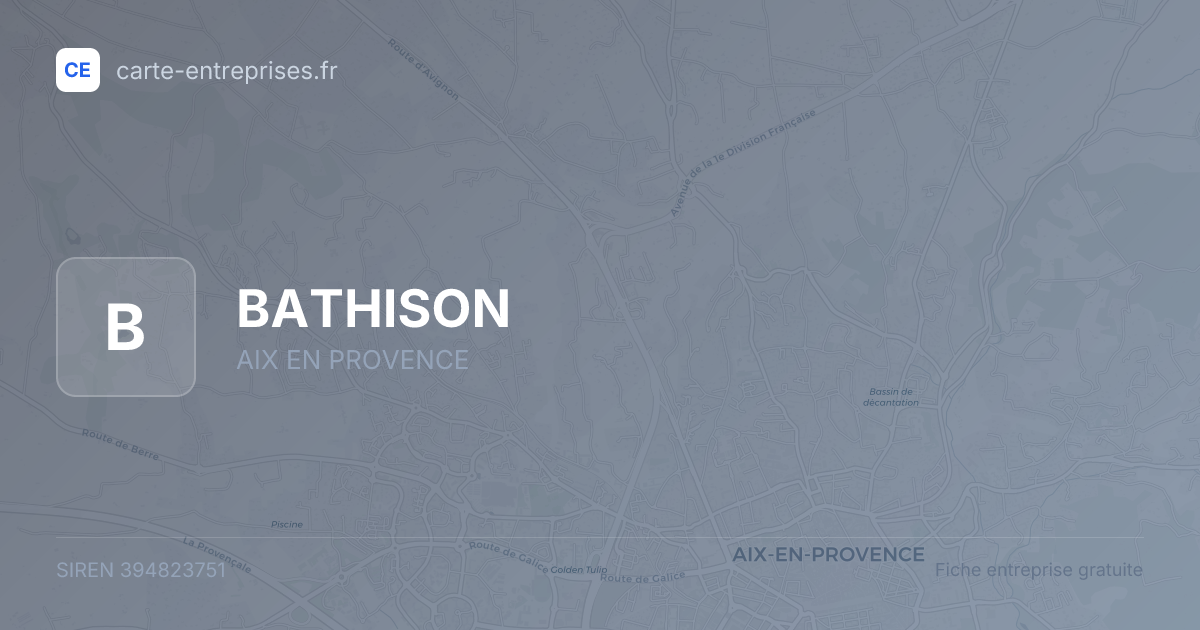 BATHISON — 394823751 — fiche entreprise