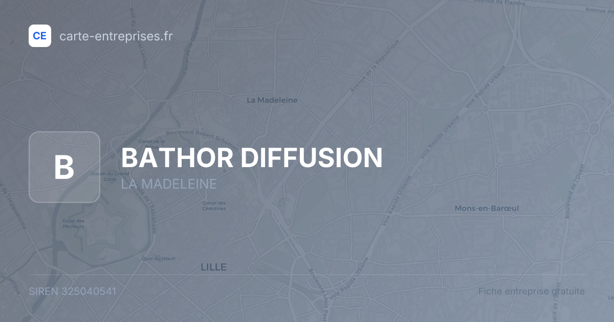BATHOR DIFFUSION — 325040541 — fiche entreprise