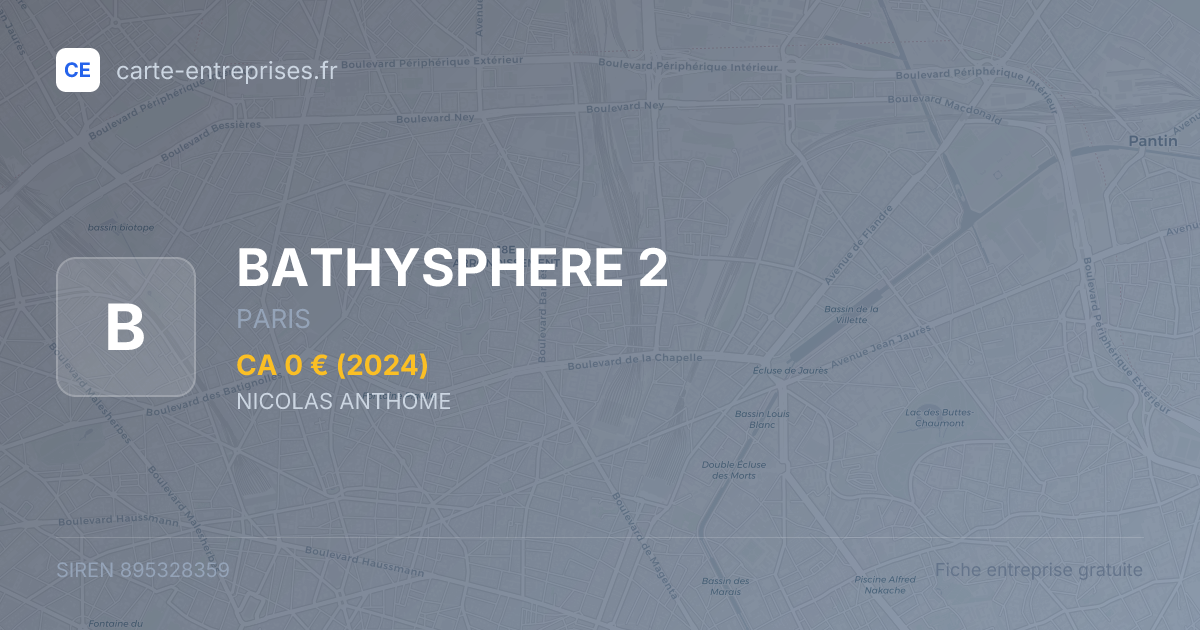BATHYSPHERE 2 — 895328359 — fiche entreprise