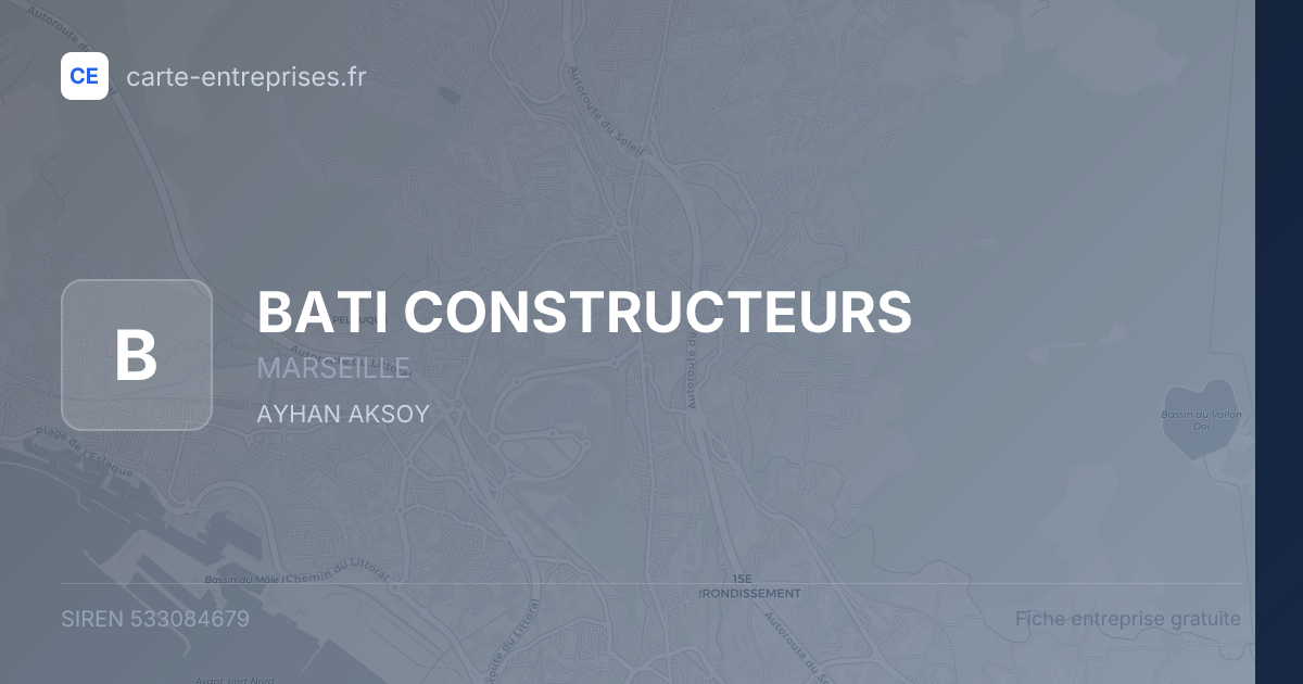 BATI CONSTRUCTEURS — 533084679 — fiche entreprise