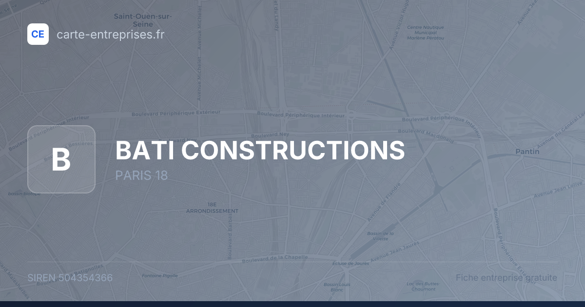 BATI CONSTRUCTIONS — 504354366 — fiche entreprise