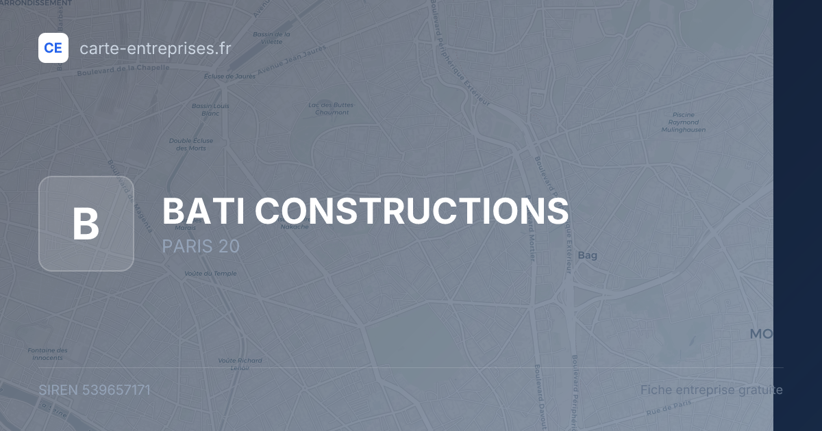 BATI CONSTRUCTIONS — 539657171 — fiche entreprise