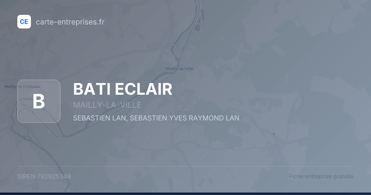 BATI ECLAIR — 792925349 — fiche entreprise