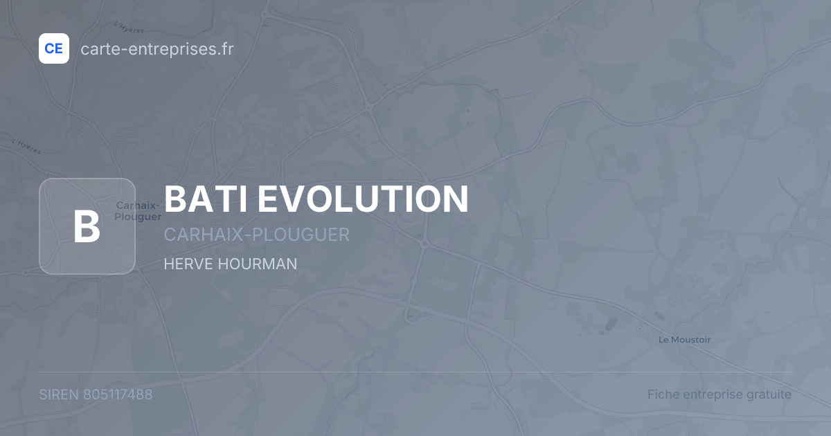 BATI EVOLUTION — 805117488 — fiche entreprise