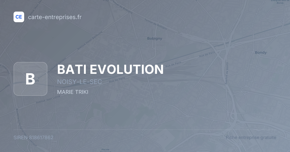 BATI EVOLUTION — 818617862 — fiche entreprise
