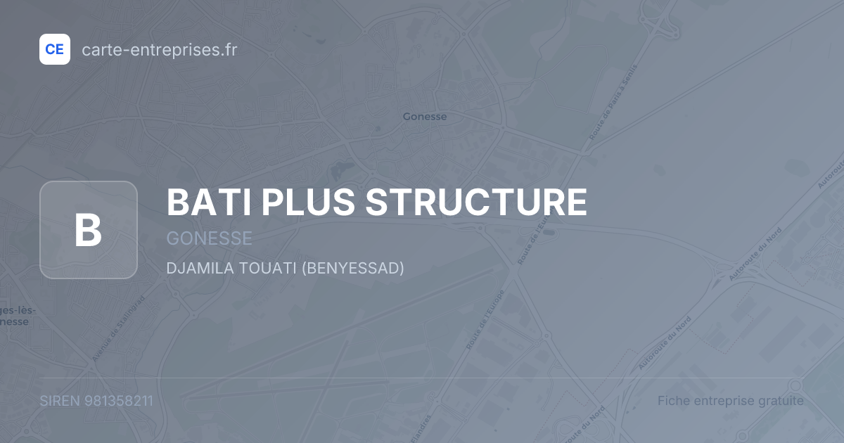 BATI PLUS STRUCTURE — 981358211 — fiche entreprise