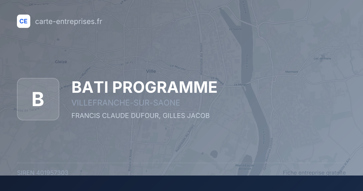 BATI PROGRAMME — 401957303 — fiche entreprise