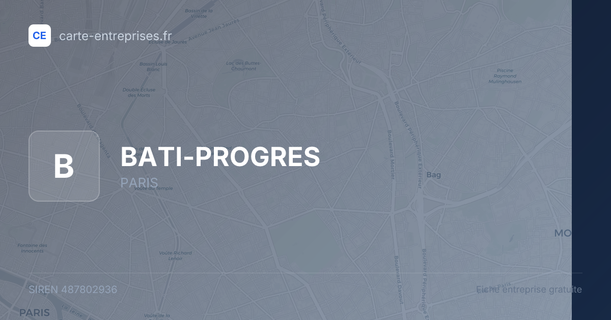 BATI-PROGRES — 487802936 — fiche entreprise
