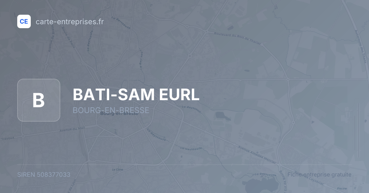 BATI-SAM EURL — 508377033 — fiche entreprise