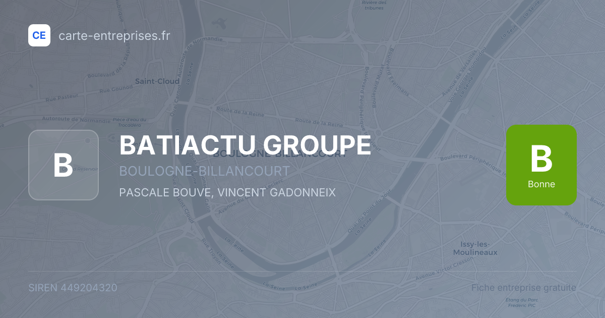 BATIACTU GROUPE — 449204320 — fiche entreprise