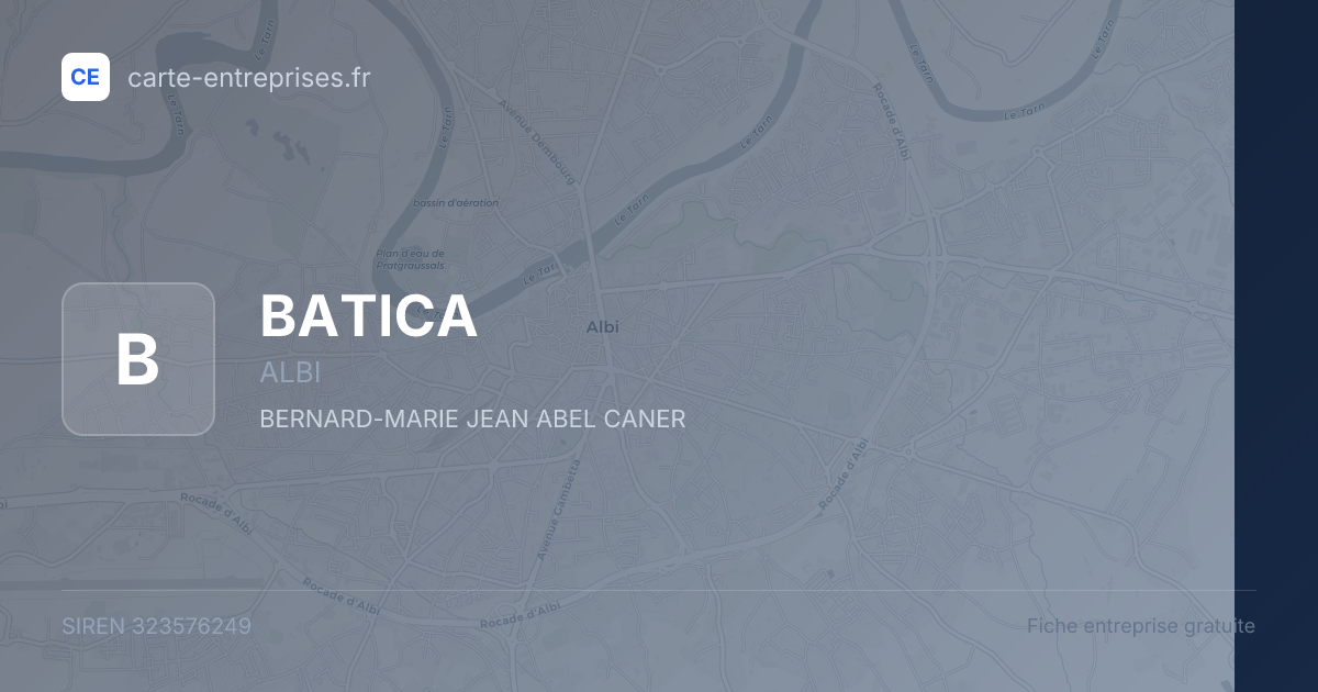BATICA — 323576249 — fiche entreprise