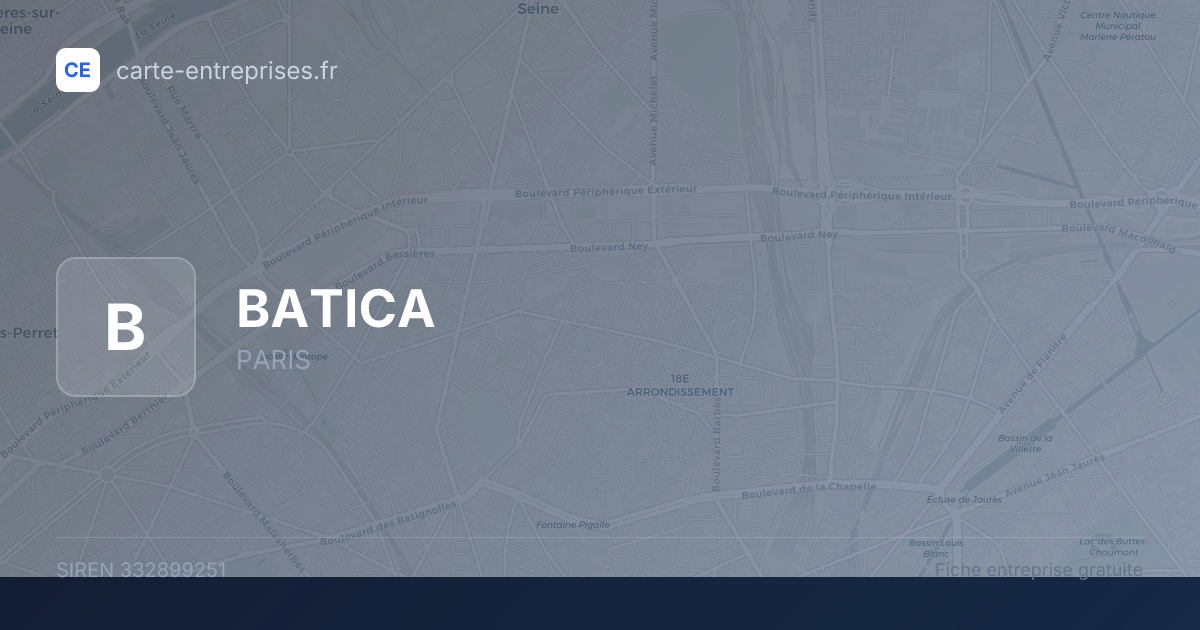 BATICA — 332899251 — fiche entreprise